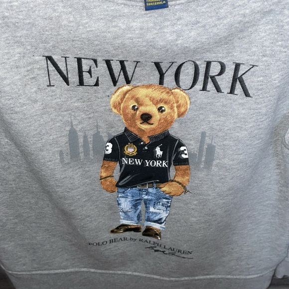 Polo Ralph Lauren Gray Sweater with Bear Print - Picture 6 of 8